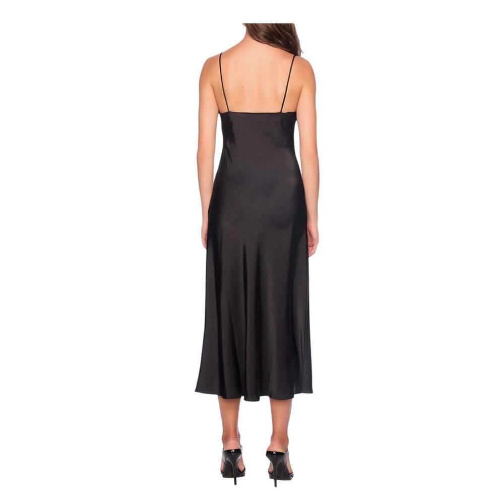 NWT Susana Monaco bias black midi slip dress small - Picture 3 of 13